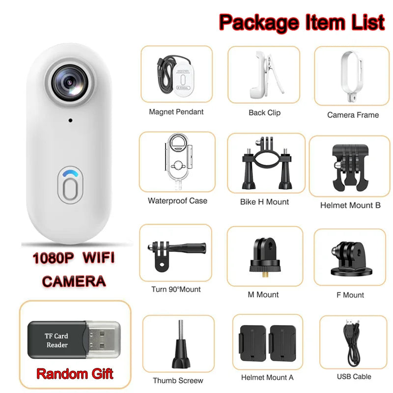 4K UHD Mini Vlog Camera Wireless Wifi Sports Action Camera small pocket Photography Videography Portable Camera