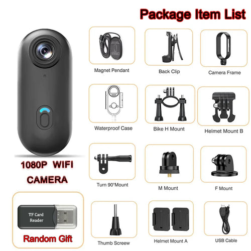 4K UHD Mini Vlog Camera Wireless Wifi Sports Action Camera small pocket Photography Videography Portable Camera